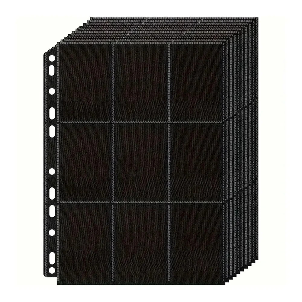 Trading Card Binder - แพ็ค 10 ชิ้น กระเป๋าเก็บการ์ดเกม A4 สีดำ