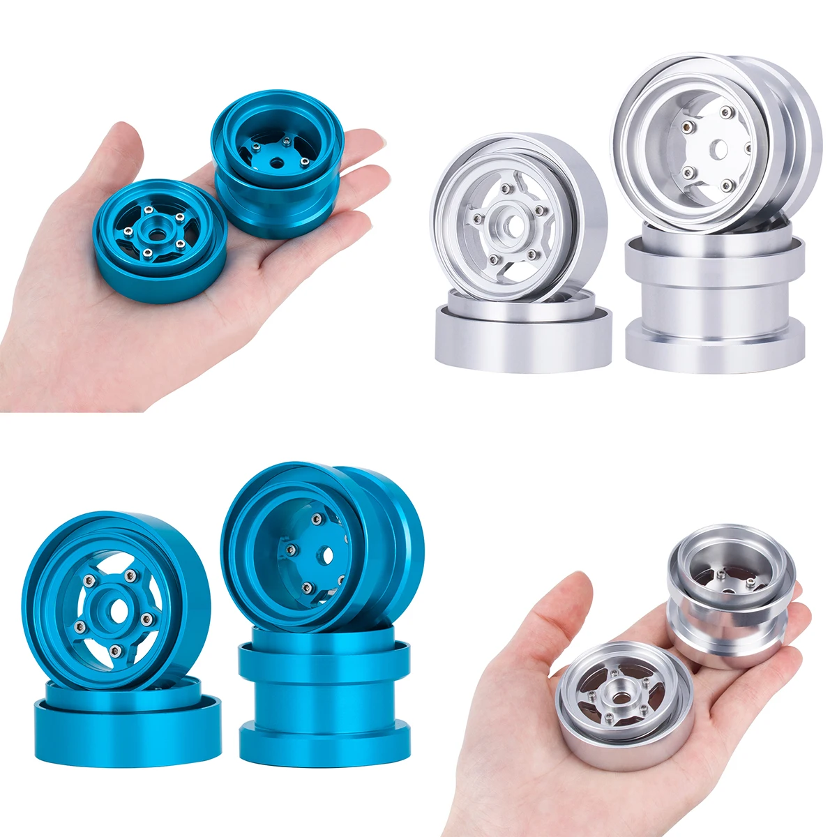 อลูมิเนียม Beadlock ล้อสําหรับ - Tamiya Model Rc Car บทวิจารณ์และราคา